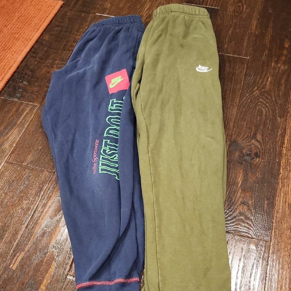 Nike Green and Blue Sweatpants and Joggers